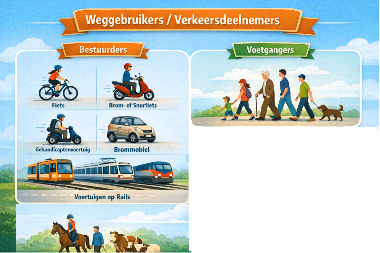 Bestuurders en voetgangers