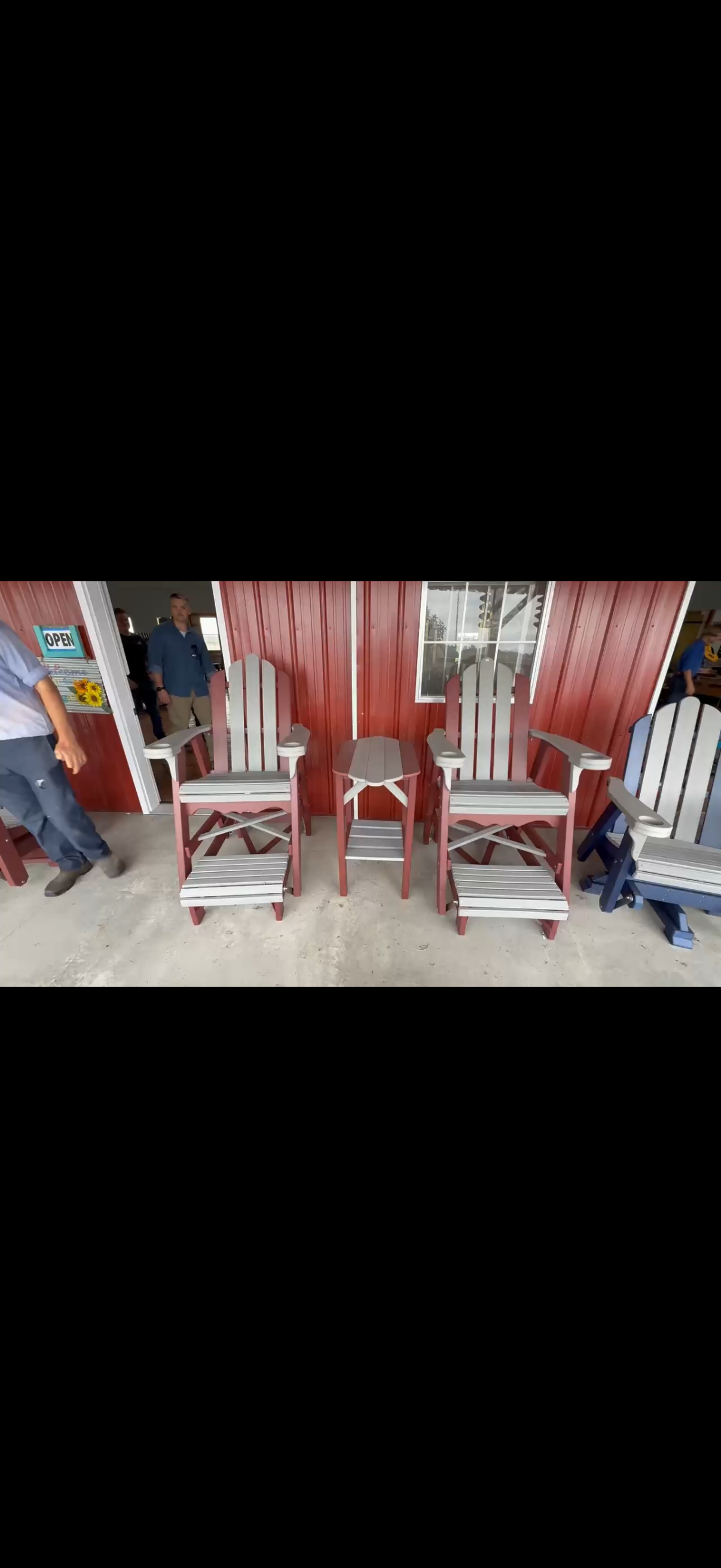 Amish Made High Back Glider