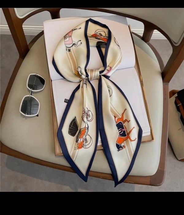 Spring or Summer Thin Ribbon Scarf