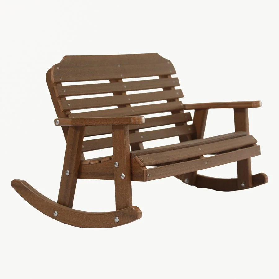 AMISH MADE CHILDS DOUBLE TRADITIONAL ROCKING CHAIR