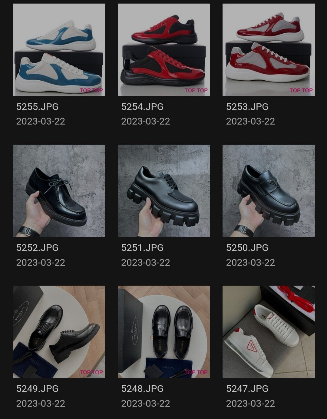 Zapatos y chanclas prada