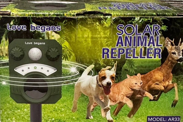 Careland AR33 Solar Animal Repeller Outdoor Tier Katzen Abwehrgerät