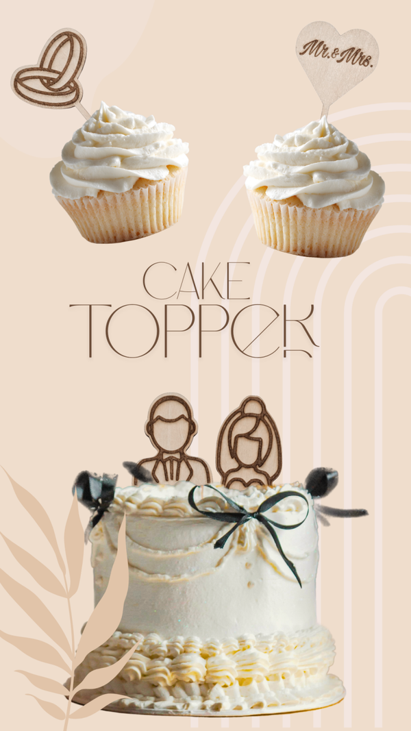 Caketopper Hochzeit Cupcake