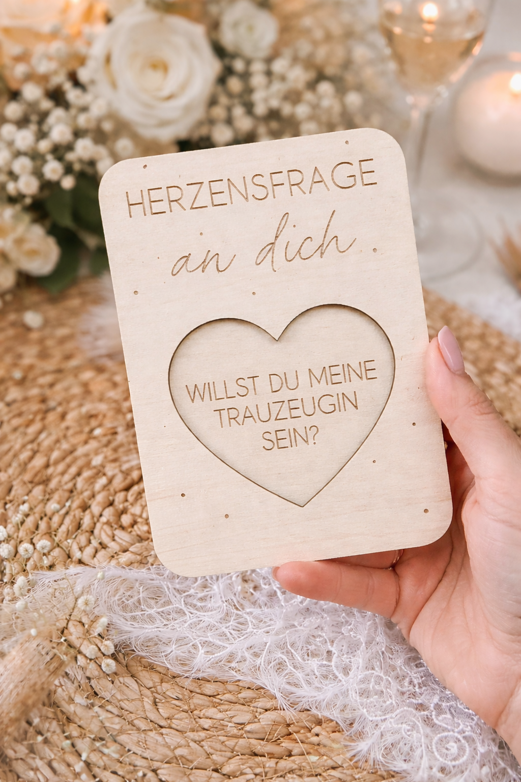 Personalisiertes Holzgeschenk – Willst du meine Trauzeugin sein?