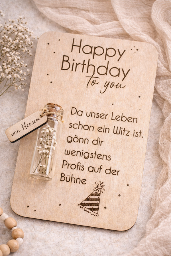 Personalisierte Geschenkkarte zum befüllen