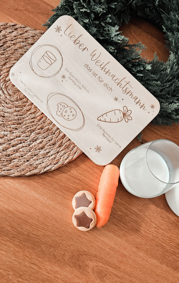 Weihnachtsbrettchen für den Weihnachtsmann – zuckersüß & nachhaltig