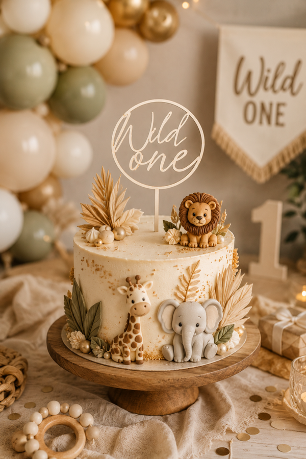 Wild One Caketopper aus Holz – Für den perfekten ersten Geburtstag