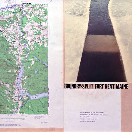 Dennis Oppenheim - Boundry-Split Fort Kent Maine - 1968