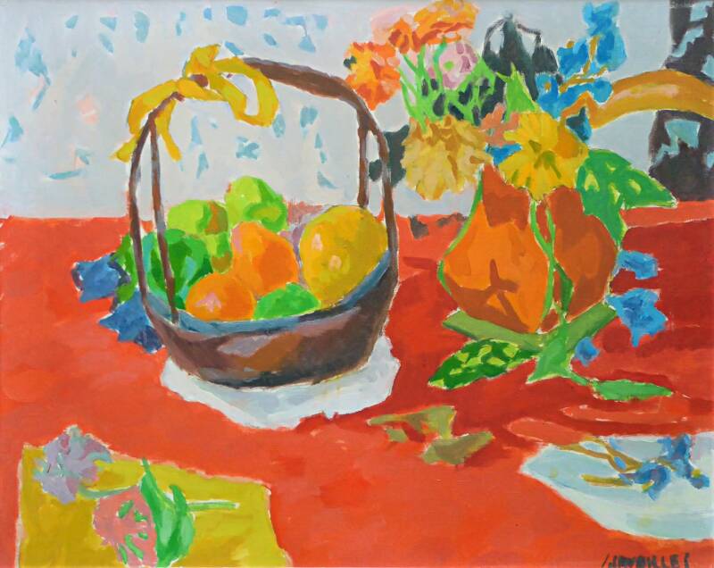 Jules Cavaillès - La corbeille noire - painting