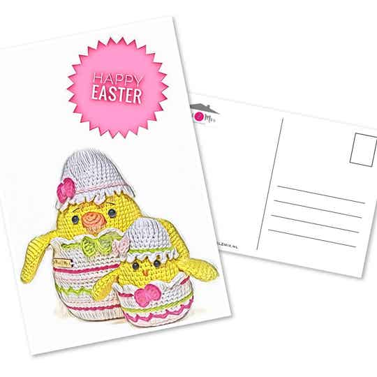 Eline & Emily * Easter Egg & Little Chick * Postcard (1)