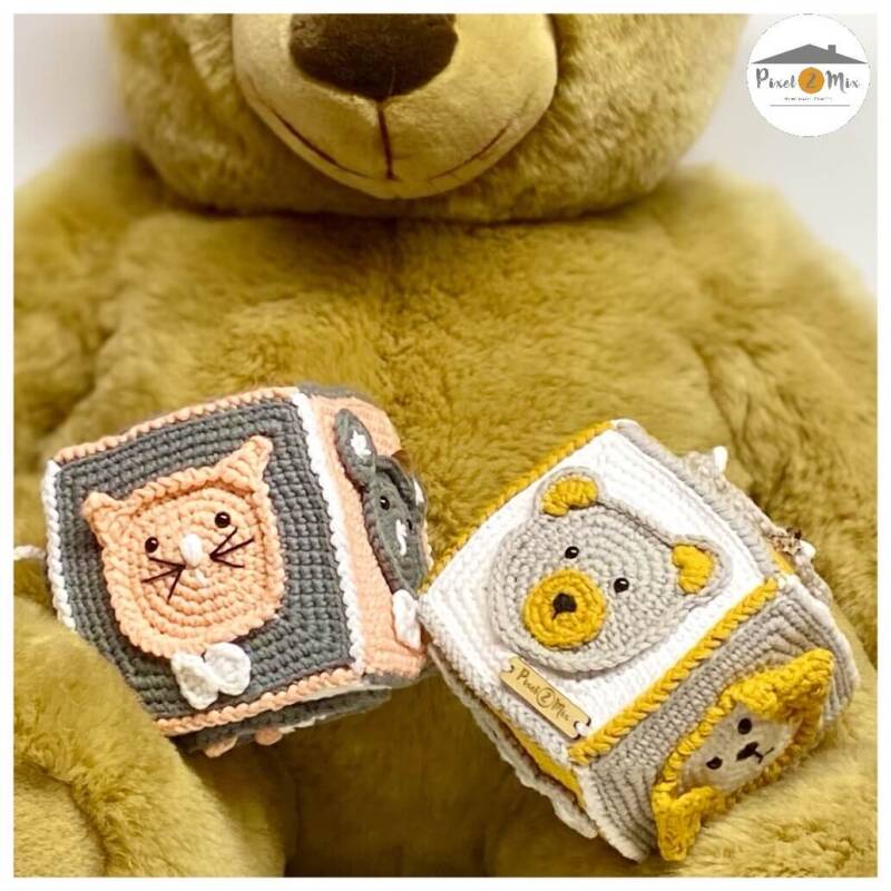 Bowie The Play Cube Amigurumi Crochet Pattern Pixel 2 Mix