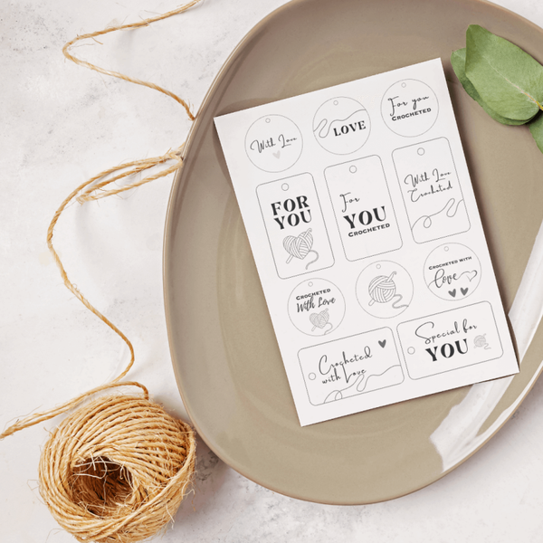 Gift Tags for Crocheted Gifts - Instant Download