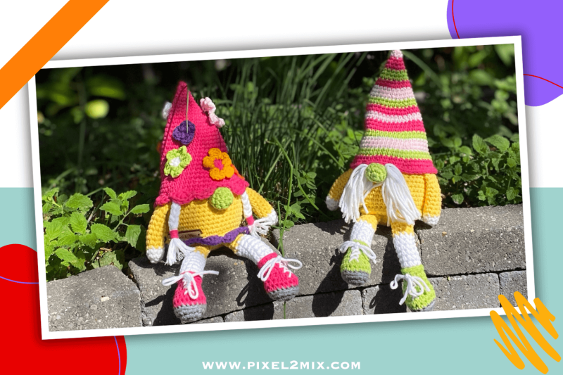 Gertruida & Gert - The Gnomes. Free Crochet Pattern. Amigurumi free pattern, Amigurumi free crochet pattern, Amigurumi free gnome crochet pattern, Amigurumi free gnome pattern. Explore the magical free world of crochet pleasure with Gertruida & Gert - The