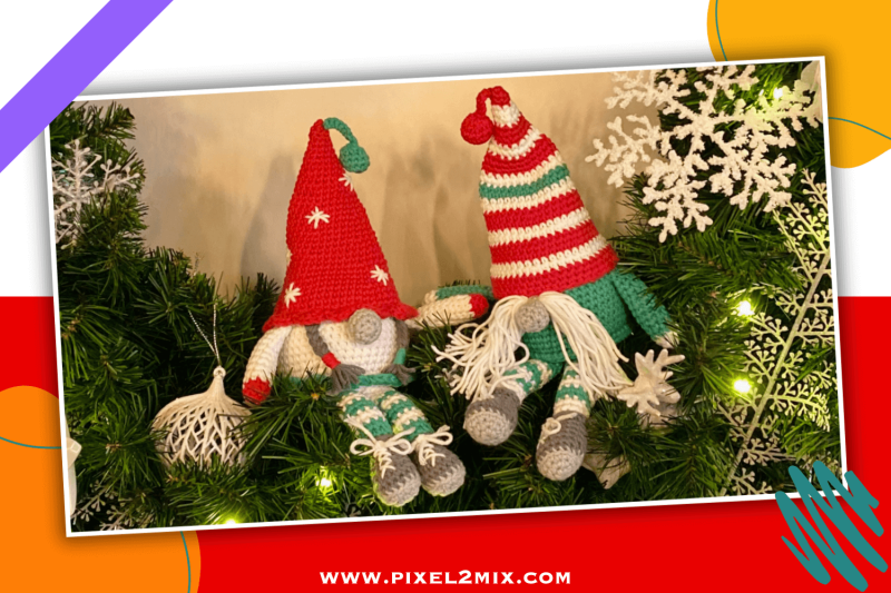 Kai & Kiki - The Christmas Gnomes. Free Crochet Pattern. Amigurumi free pattern, Amigurumi free crochet pattern, Amigurumi free gnome crochet pattern, Amigurumi free gnome pattern. Explore the magical free world of crochet pleasure with Kai & Kiki - The C