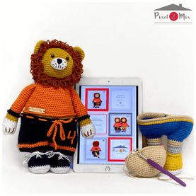 Lodewijk - The Little Lion. Crochet Amigurumi Little Lion. Enter the adventurous world of crochet creations with Lodewijk - The Little Lion, the perfect addition to your next crochet project! With the crochet pattern from Pixel 2 Mix, you can bring this c