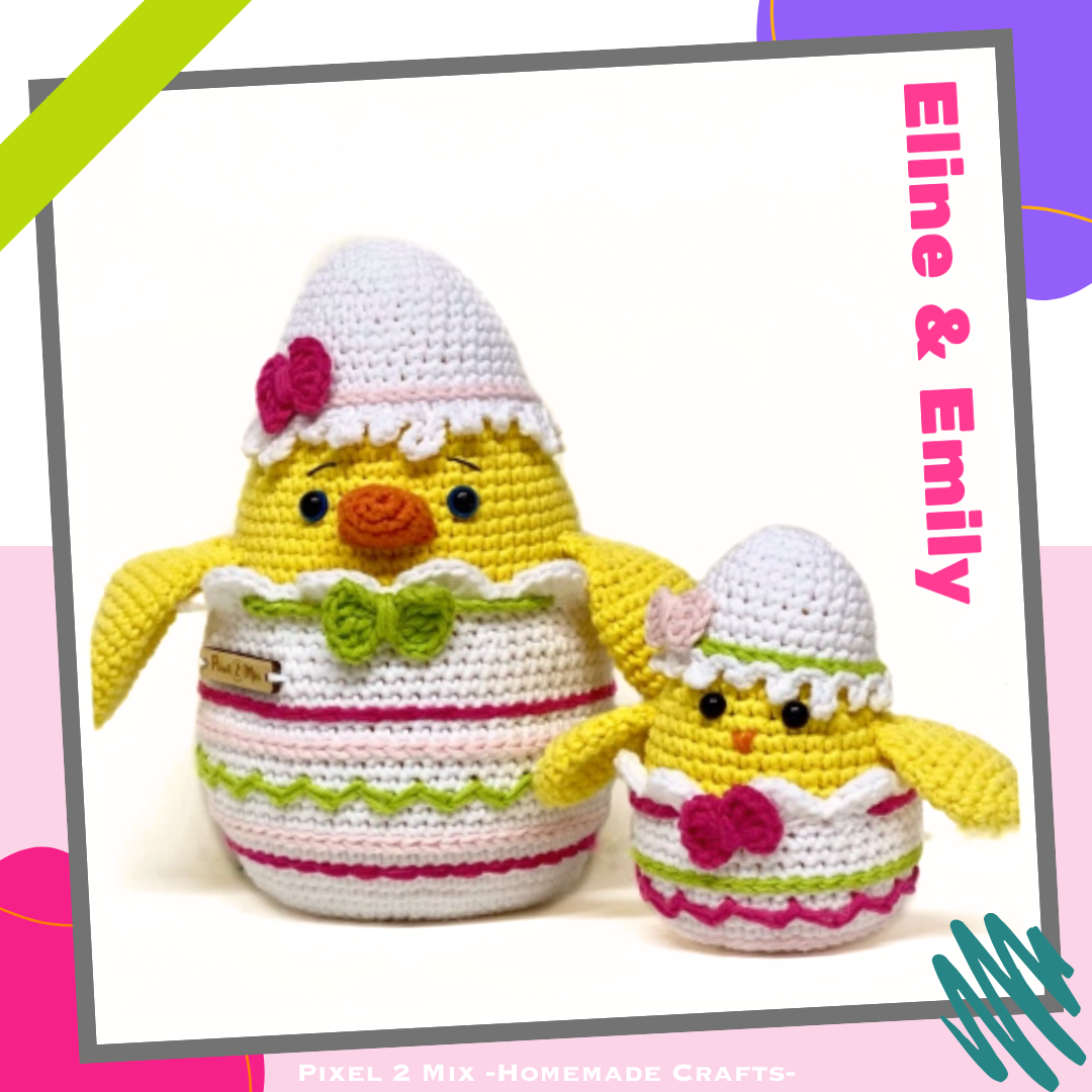 Eline & Emily * The Easter Egg & Little Chick * PDF Crochet Pattern