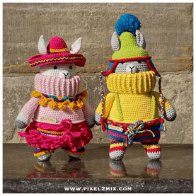 LLara - The Alpaca & Llorenzo - The Lama - Love Duo: Crochet Amigurumi Alpaca, Crochet Amigurumi Lama, Crochet Amigurumi Llama, Crochet Amigurumi Love Duo. Explore the enchanting world of crochet creations with LLara - The Alpaca and Llorenzo - The Lama, 