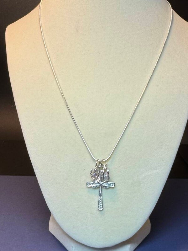 Elegant Sterling Silver Cross Pendant Necklace