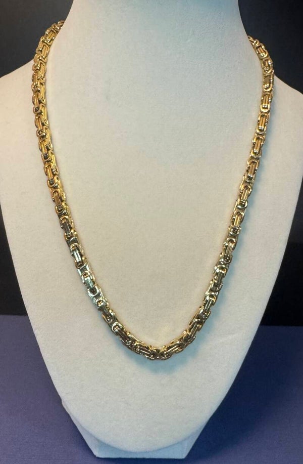 Elegant 20” 5mm Stainless Steel Gold Chain Necklace
