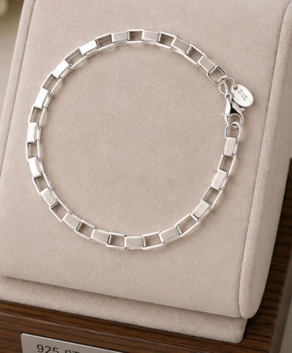 Elegant 7.5”  Sterling  Silver Bracelet