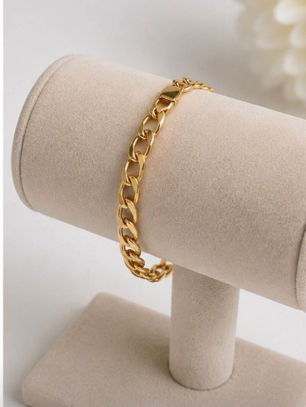 Italian Gold 14k Plated 8” Chain Bracelet
