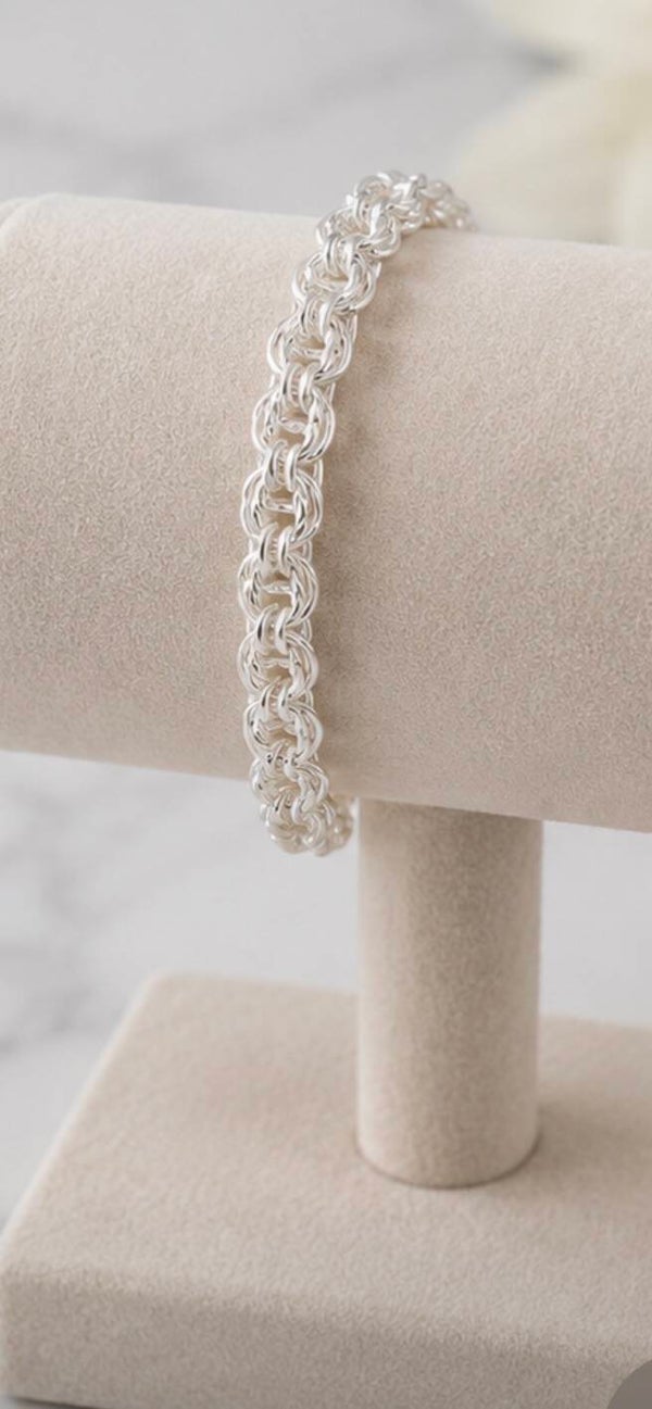Elegant Sterling Silver Chain Bracelet