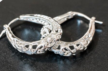 Elegant Sterling Silver Hoop Earrings