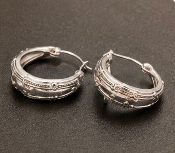 Elegant Silver Hoop Earrings