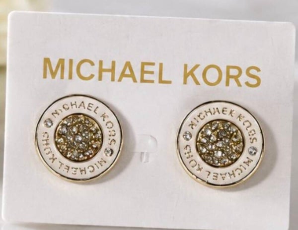 Michael Kors Two-Tone Gold Stud Earrings