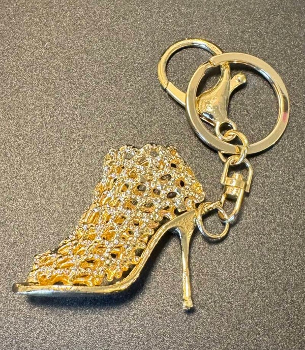 Gold High Heel Keychain