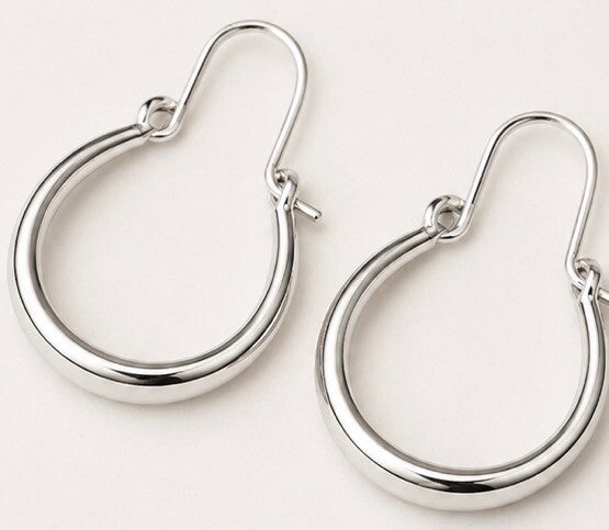 Elegant Sterling Silver Hoop Earrings