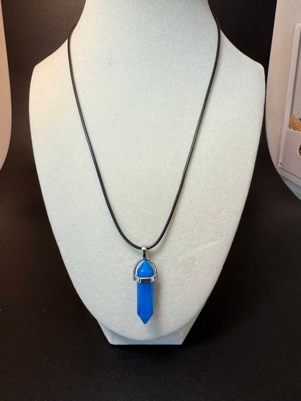 Blue Crystal Pendant Necklace