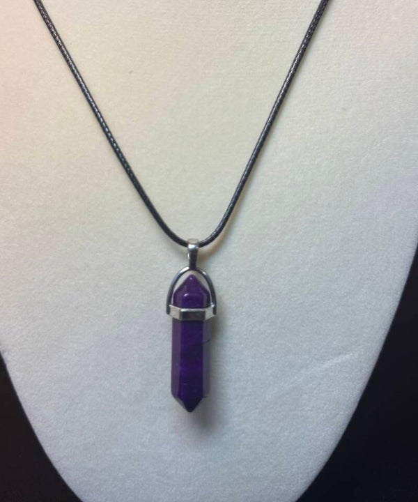 Elegant Purple Crystal Pendant Necklace