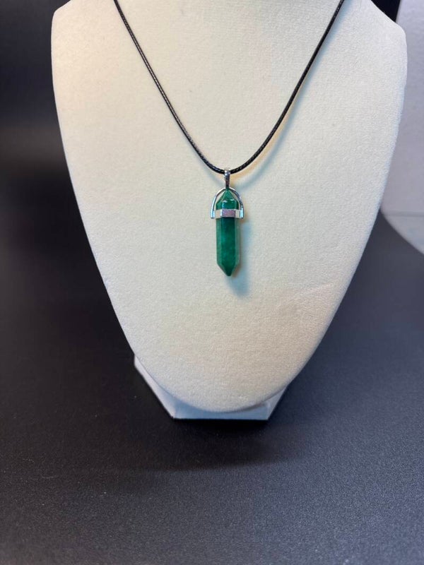 Green Crystal Pendant Necklace