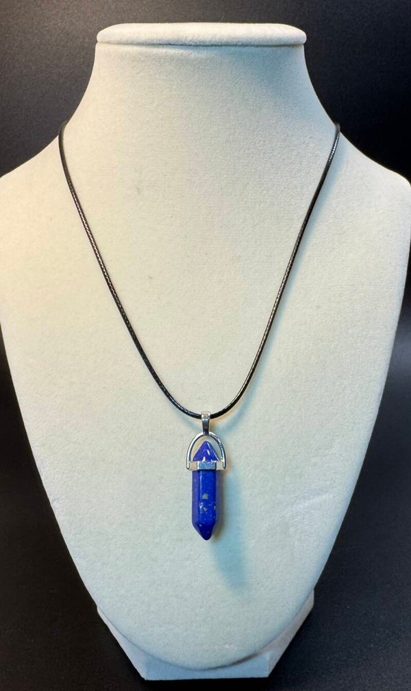 Blue Crystal Stone Pendant Necklace