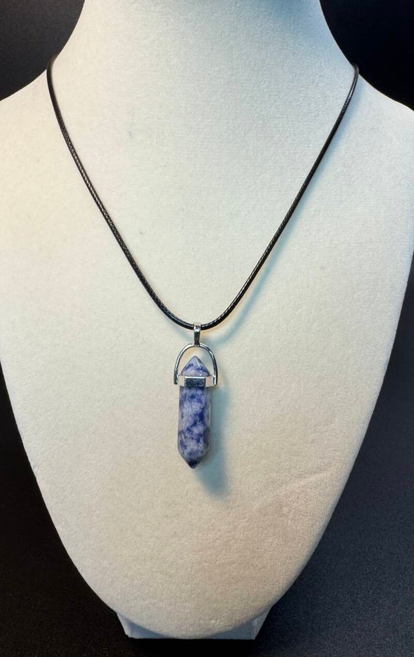 Blue Crystal Stone Pendant Necklace