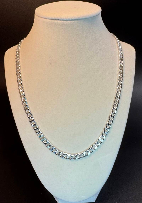 Elegant  18” Sterling Silver Chain Necklace