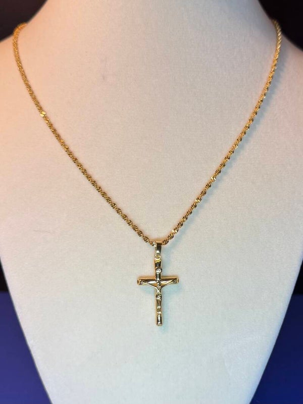 18k Gold Plated Cross Pendant Necklace