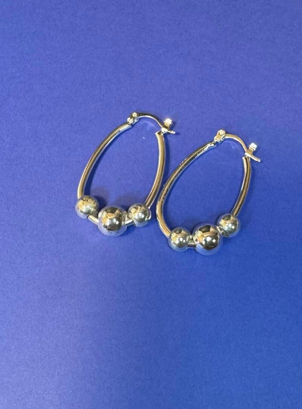 Elegant Sterling Silver Hoop Earrings