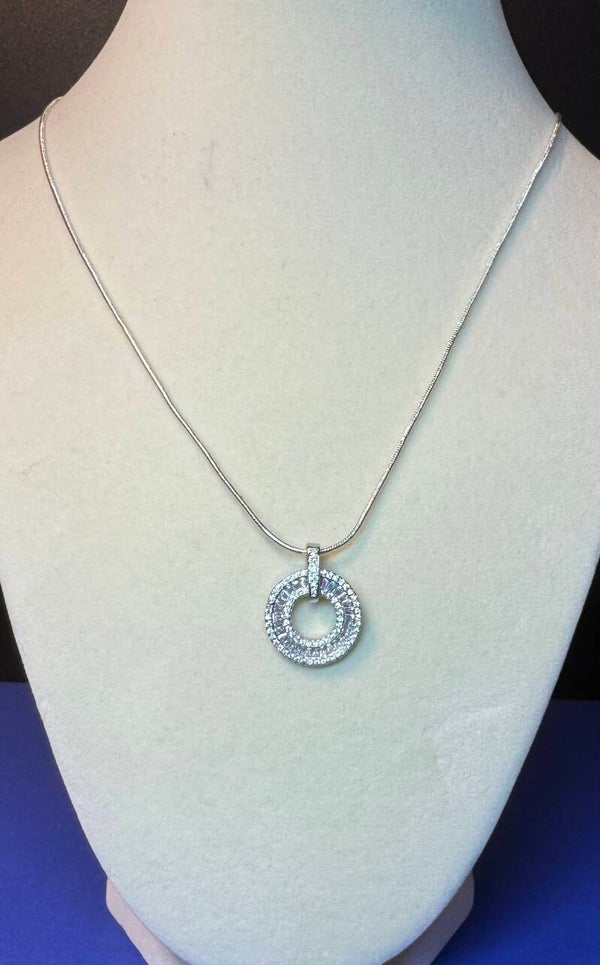 Elegant Sterling Silver Pendant Necklace