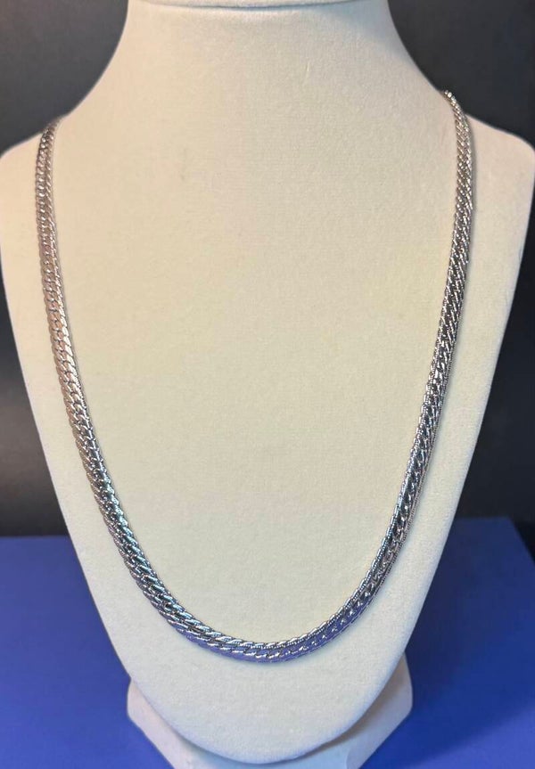 Elegant 20” Sterling Silver Chain Necklace