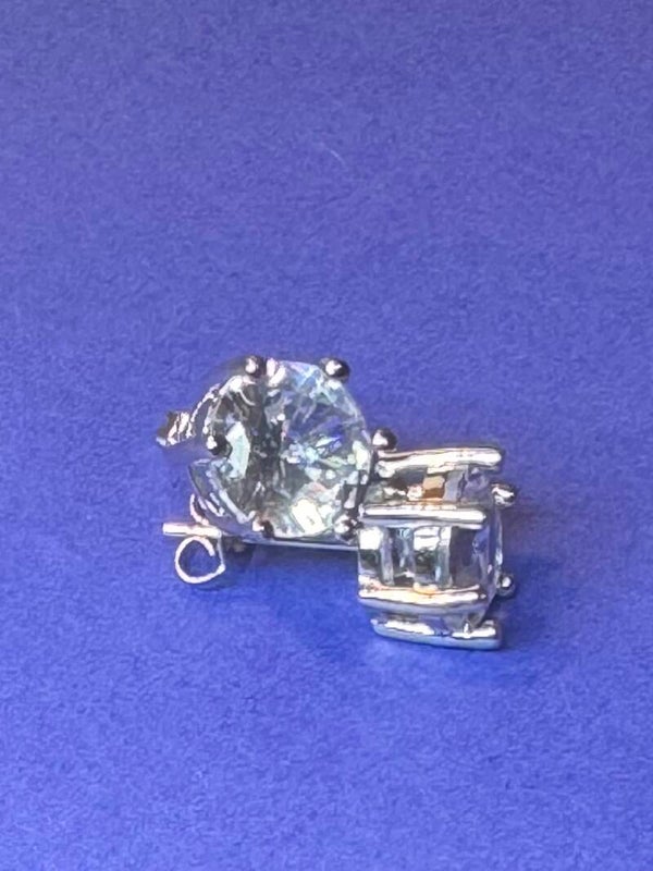 Elegant Sterling Silver 3 Carat Moissanite Diamond Earrings