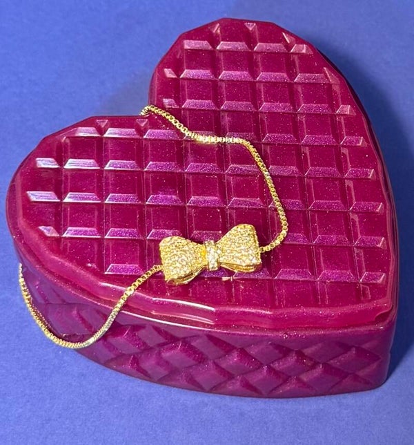 Gold Plated Bow Chain Bracelet