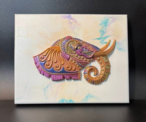 Colorful Abstract Elephant Canvas Art
