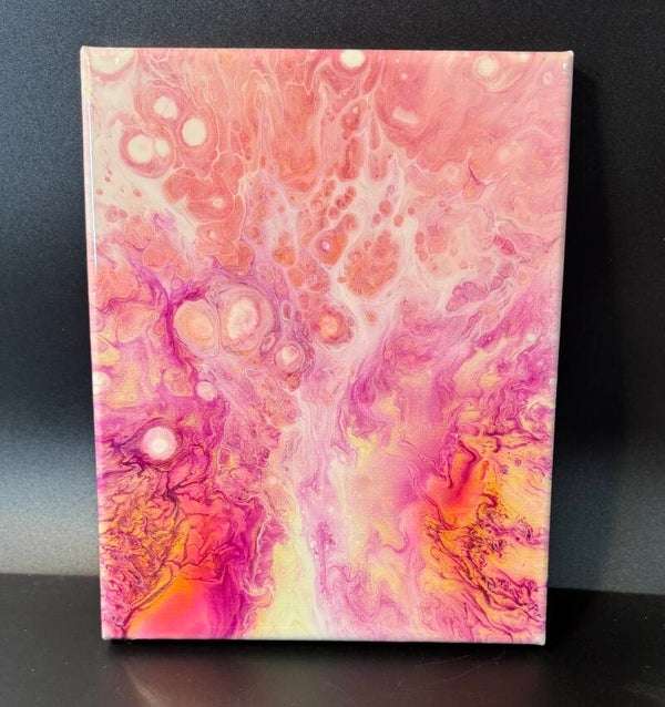 Abstract Pink and Orange Canvas Art