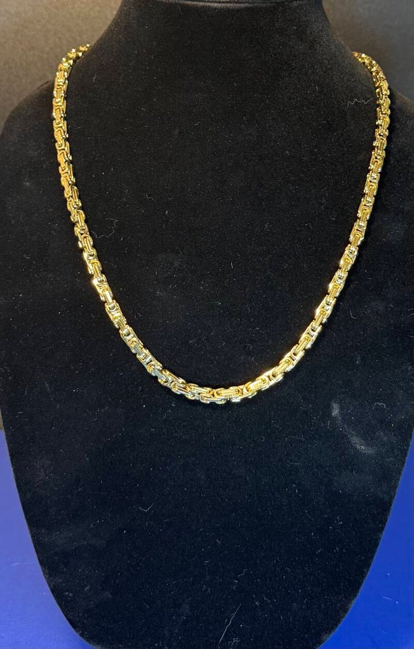 Elegant 22” 6mm Italian Gold Chain Necklace