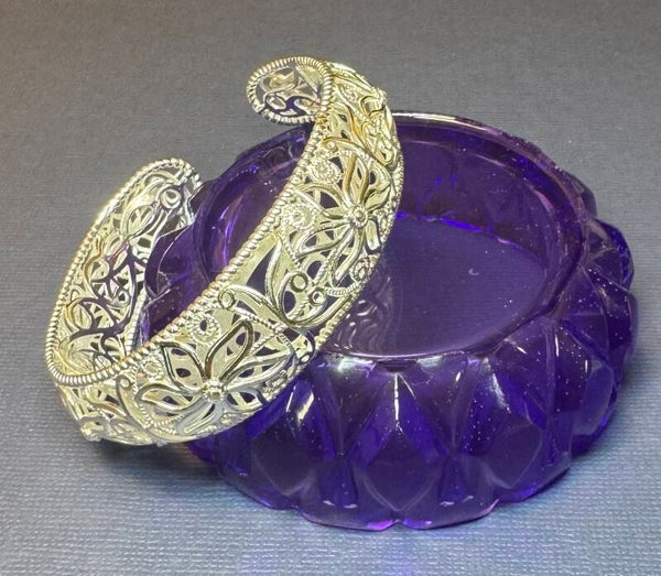 Elegant Sterling Silver Filigree Bracelet