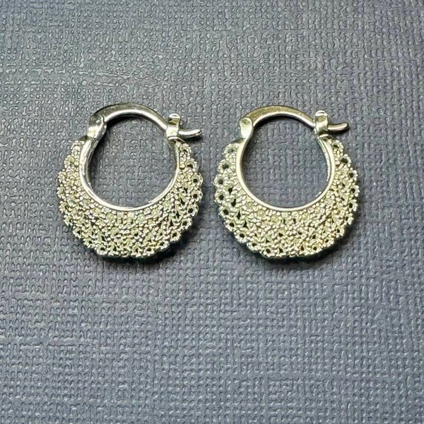 Elegant Sterling Silver Hoop Earrings