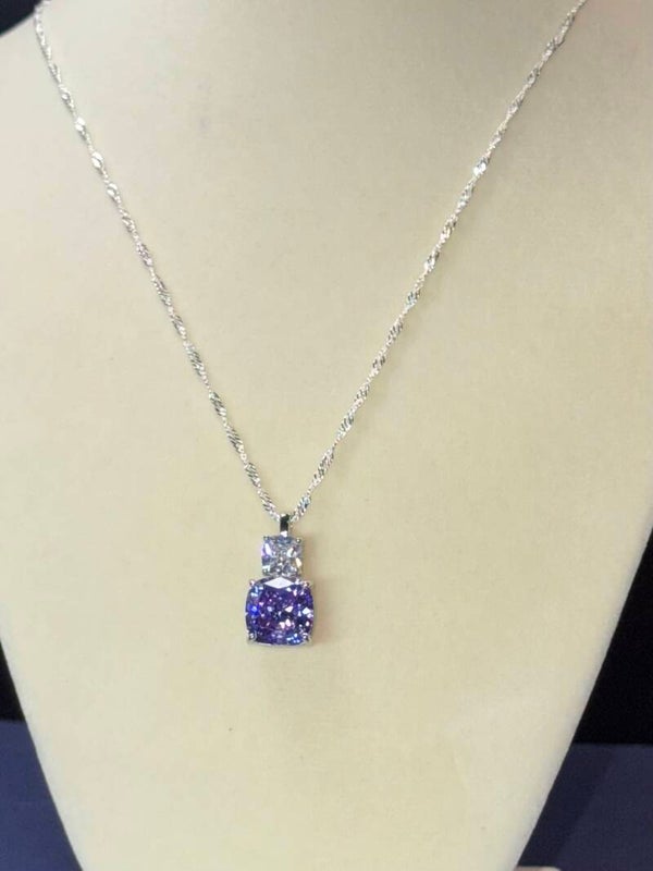 Elegant Purple Morganite Pendant Necklace