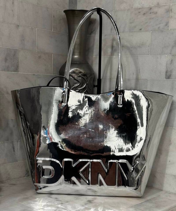 DKNY Silver Tote Bag